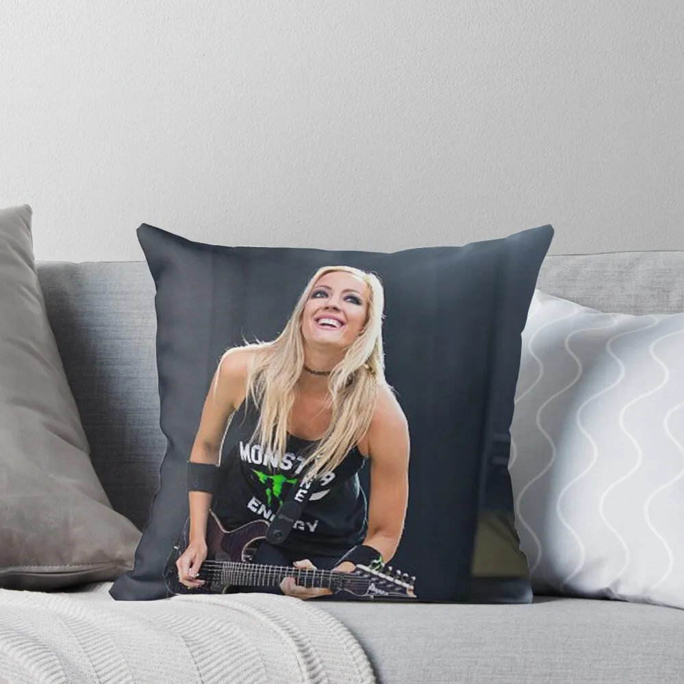 Musician Nita Strauss Performs Art Throw Pillow Embroidered Cushion Cover christmas ornaments 2024 pillow