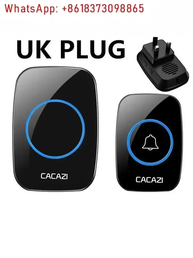 Wireless doorbell, home intelligent remote control electronic door bell large three-pin plug British style