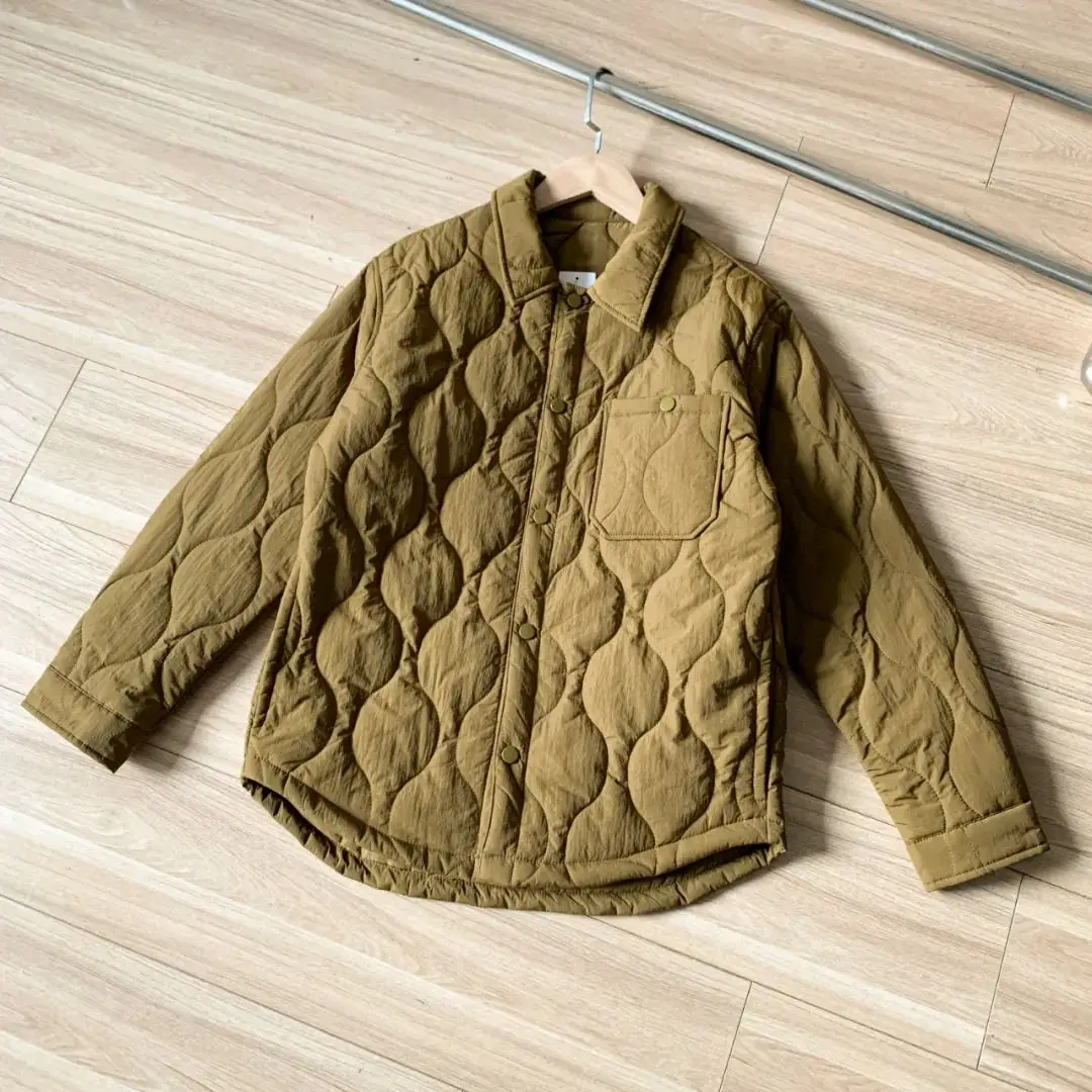 Asia Size Japan Retro Fashion Loose Silhouette Quilted Shirt Style Workwear Cotton Padded Jackets Men\'s Autumn Winter Coats