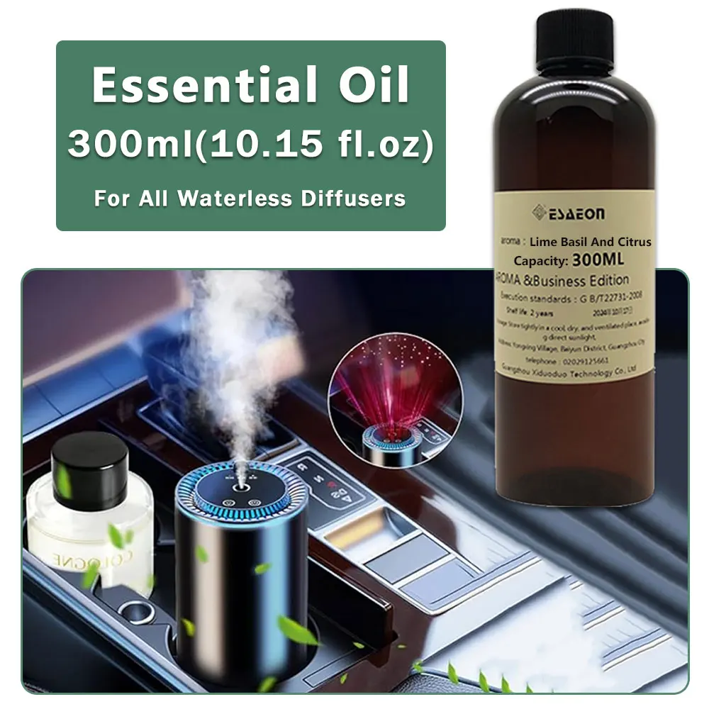 ESAEON Hotel Aroma Machine Oils - Essential Oil For Waterless Aromatherapy Machines, Lime Basil And Citrus - 300ML(10.15 fl.oz)