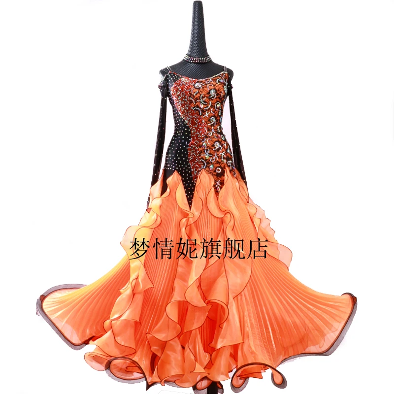 

Ballroom Competition Dance Costume Adult Senior Elegant Standard Ballroom Dancing Dress Customize Profession Waltz Dance Dresses