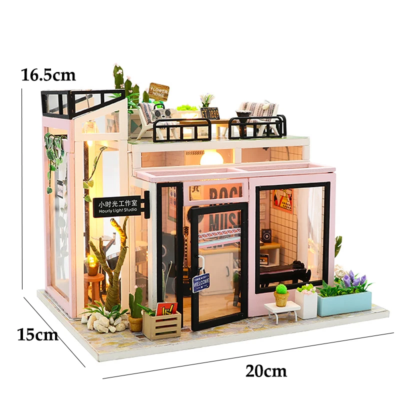 DIY Mini Wooden Dollhouse 3D Puzzle Making Assembling Room Models Toys Home Bedroom Decoration With Furniture For Kid Gifts