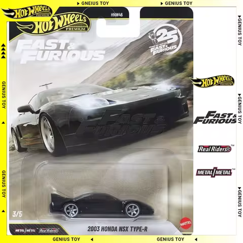 Hot Wheels Premium 2026 Fast &amp; Furious 2003 HONDA NSX TYPE-R 1:64 Diecast Alloy Metal Body JDM Supercar Collectible for F&amp;F Fans