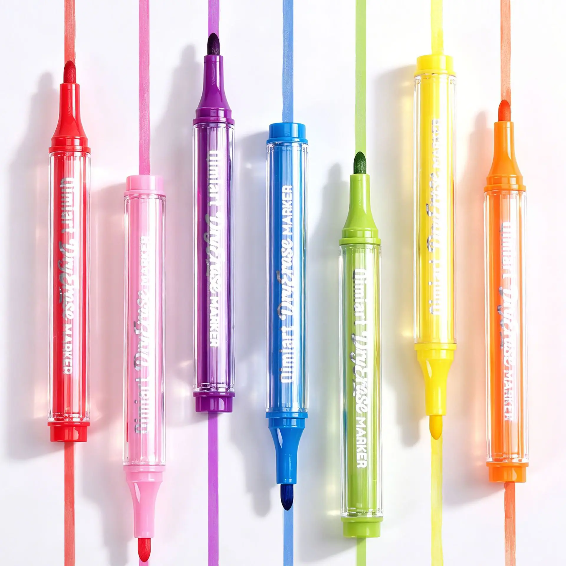 12/36 Colors Dry Erase Whiteboard Marker Pens Large Capacity Washable Colored Pens for Office School Stationery Supplies