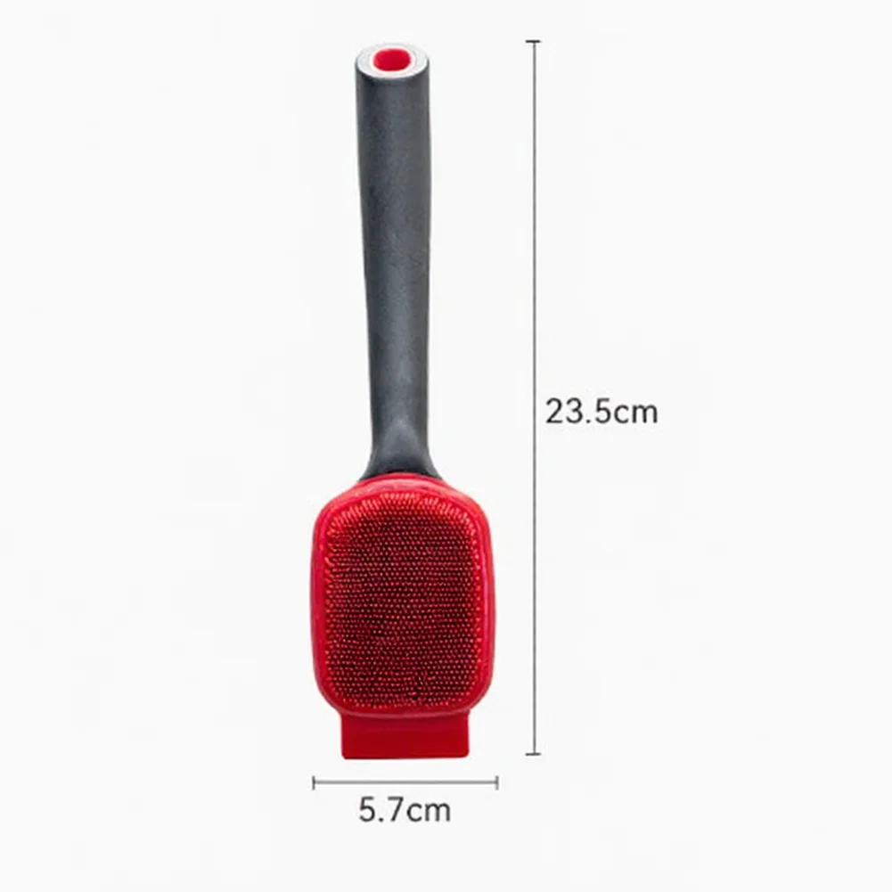 Silicone Dishwashing Brush Long Handle For Kitchen Pots Pans Grills Deep Cleaning Scrubber Sponge Replacement Home Cleaning Tool - view 4