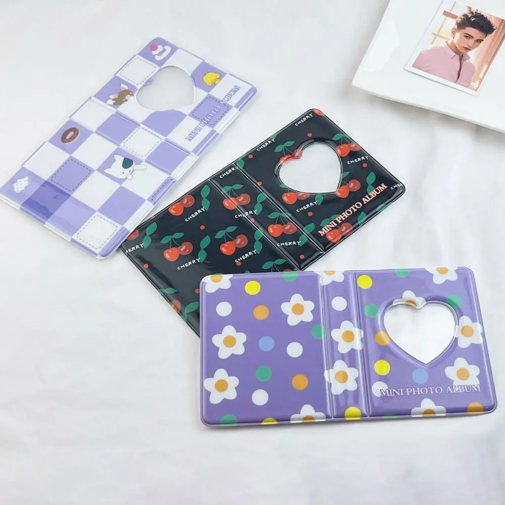 

Cartoon Mini Hollow Photo Album Heart-shaped Cute 3 inch Photo Album Printed Idol Album Holder Business Card