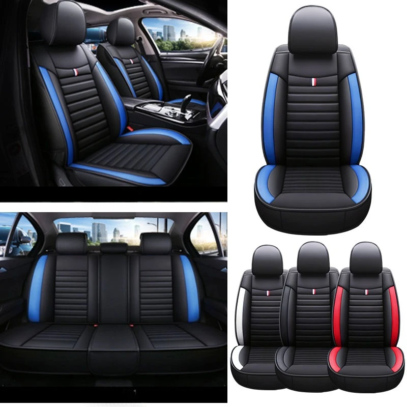 

Universal 5-Piece Car Seat Covers Set, PU Leather for Year-Round Comfort & Durability, Form-Fitting Design Fits 95% of Vehicles