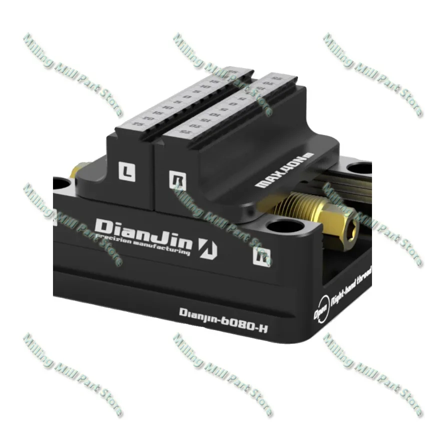 4-5 Axis Fixture Self-centering Vise Positive Paired with Zero Point Quick Change Four Axis L-block Bridge Board DJ-6080H-R