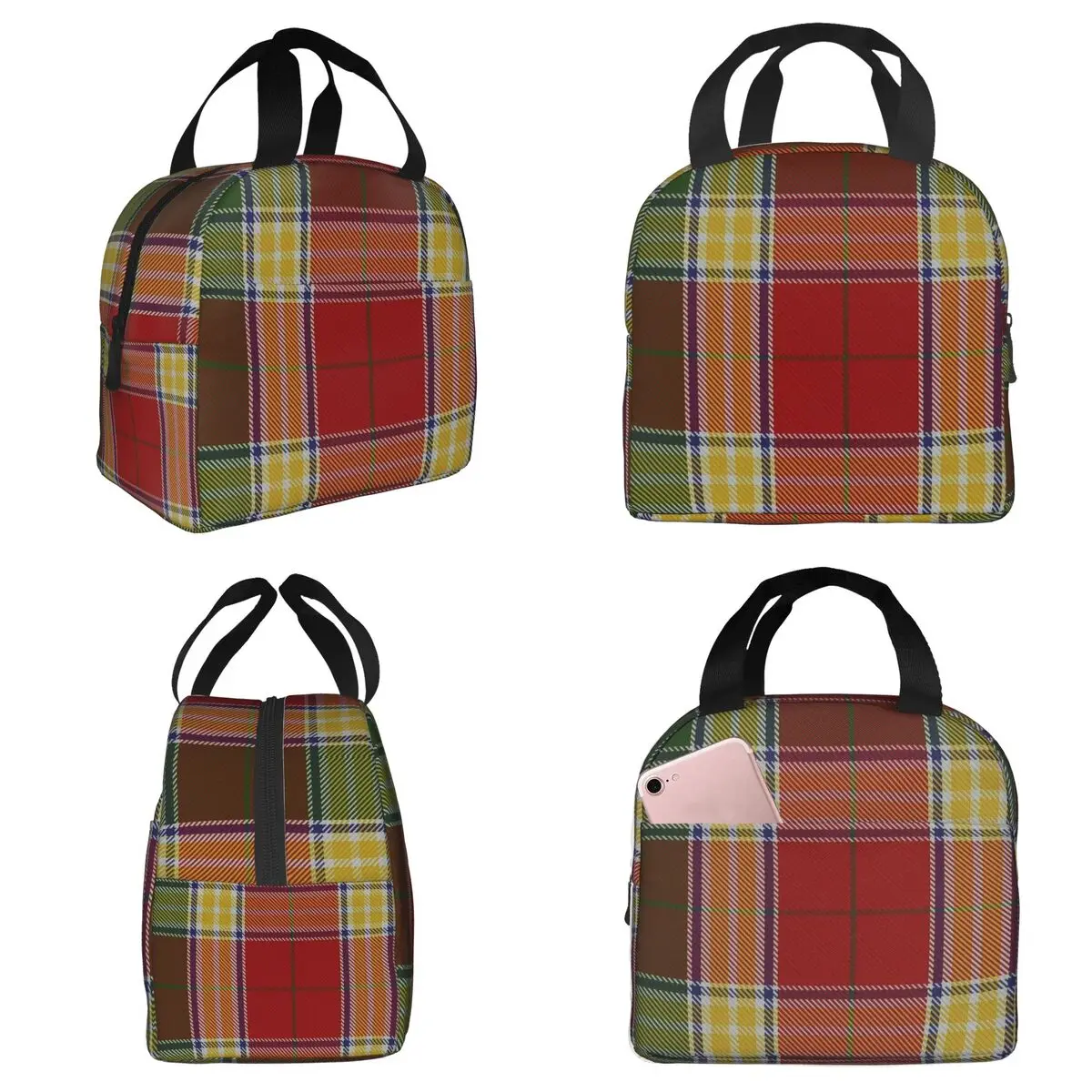 

Термосумка для обедов Clan Gibson Tartan для женщин, офисная термосумка-холодильник, портативный контейнер для еды