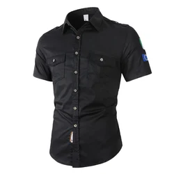 Letnie modne męskie koszule z krótkim rękawem bawełniana koszula na co dzień męska koszulka ogólnie koszulka Camisa Masculina rozmiar S-6XL