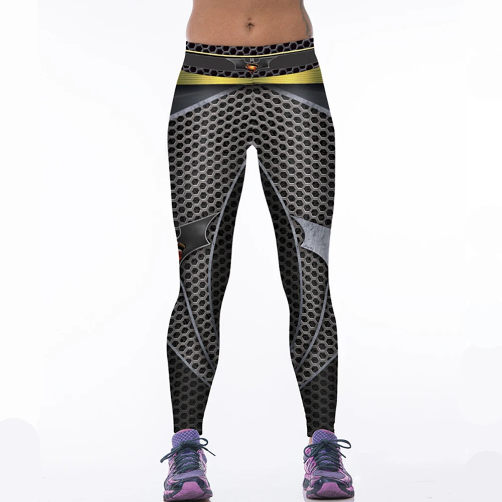 Women Sport Leggings Superhero 3D Print High Waist Elastic Gym Leggings Cosplay Pant Woman Skinny Fitness Tights Running Leggins