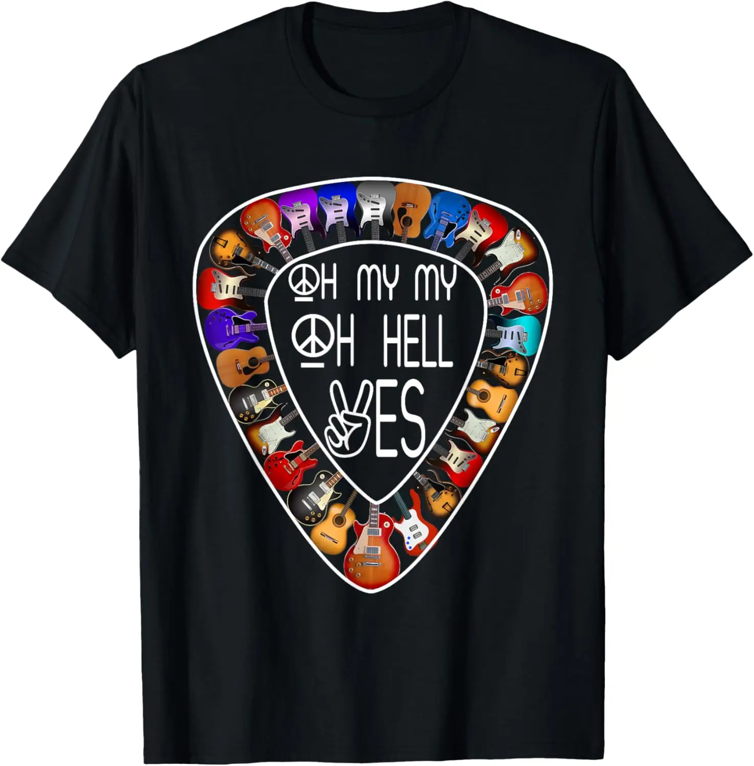 

Oh My's My Oh Hells Yes Retro Petty Guitar Music Lover T-Shirt