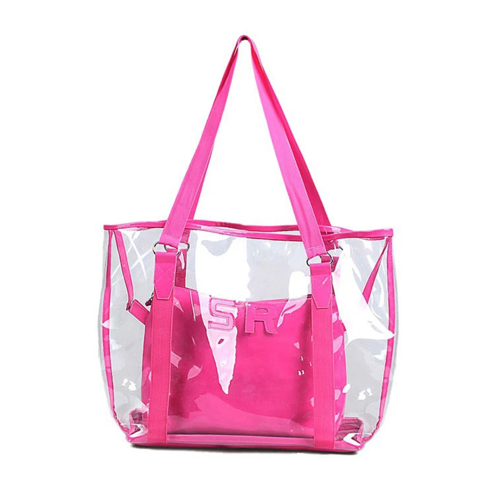 2024 Bolsos Carteras Mujer Fashion Women Jelly Candy Clear Transparent Handbag Tote Shoulder Bags Beach Bag сумка женская