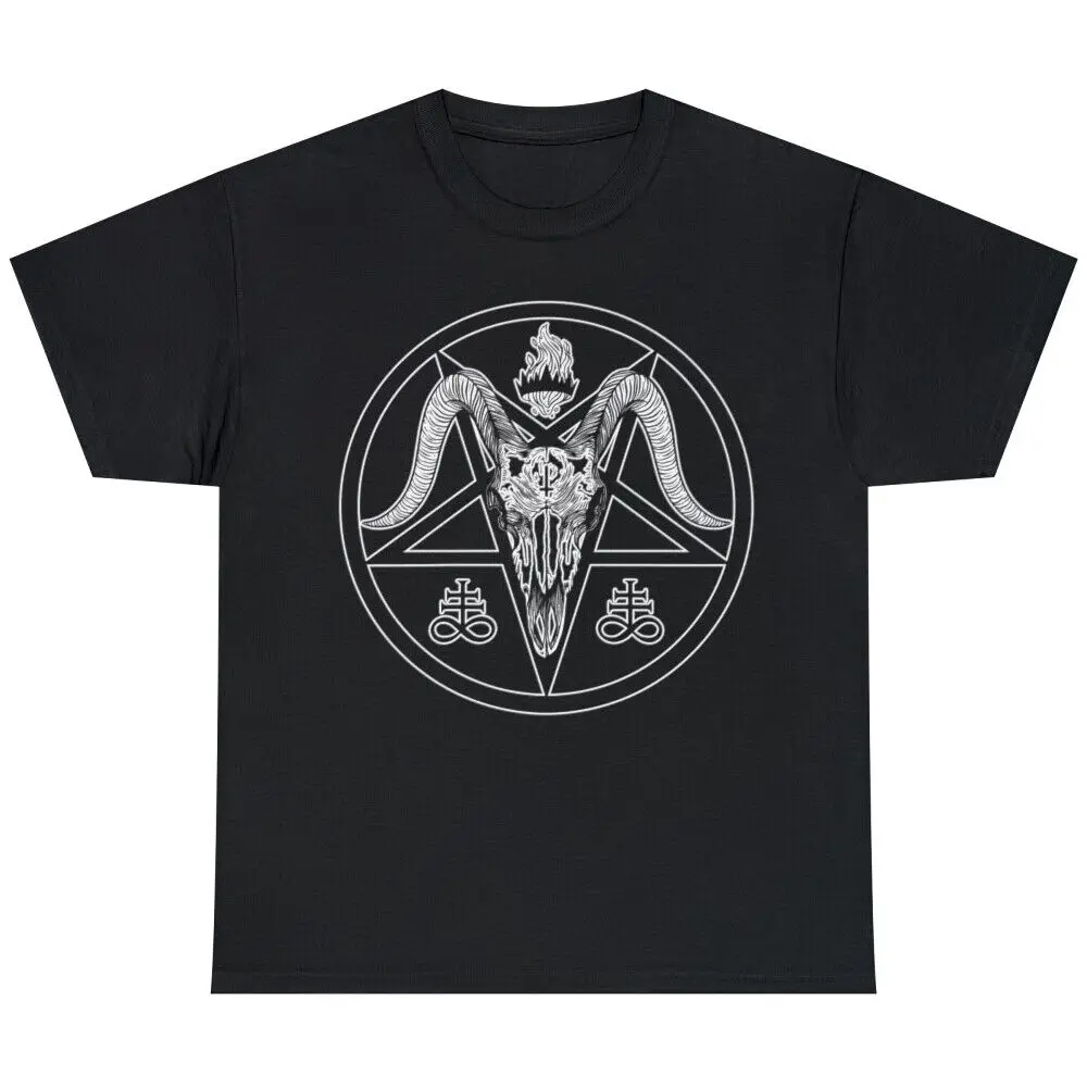 Pentagram Baphomet Goat Occult Gothic Grunge Unisex T-shirt Cotton Luxury brand vintage oversized