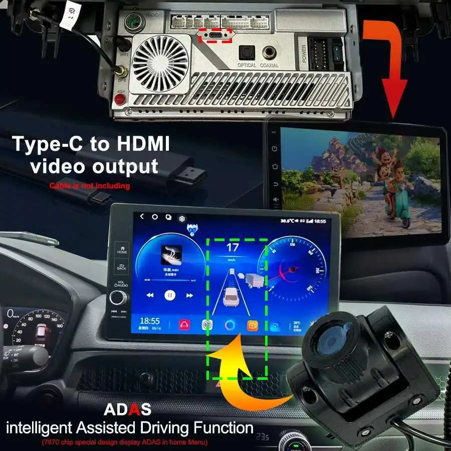 12,3 "Android автомобильный стерео радио мультимедийный плеер для Toyota Avalon 2024 2025 навигация Carplay Auto 4G WIFI монитор головное устройство