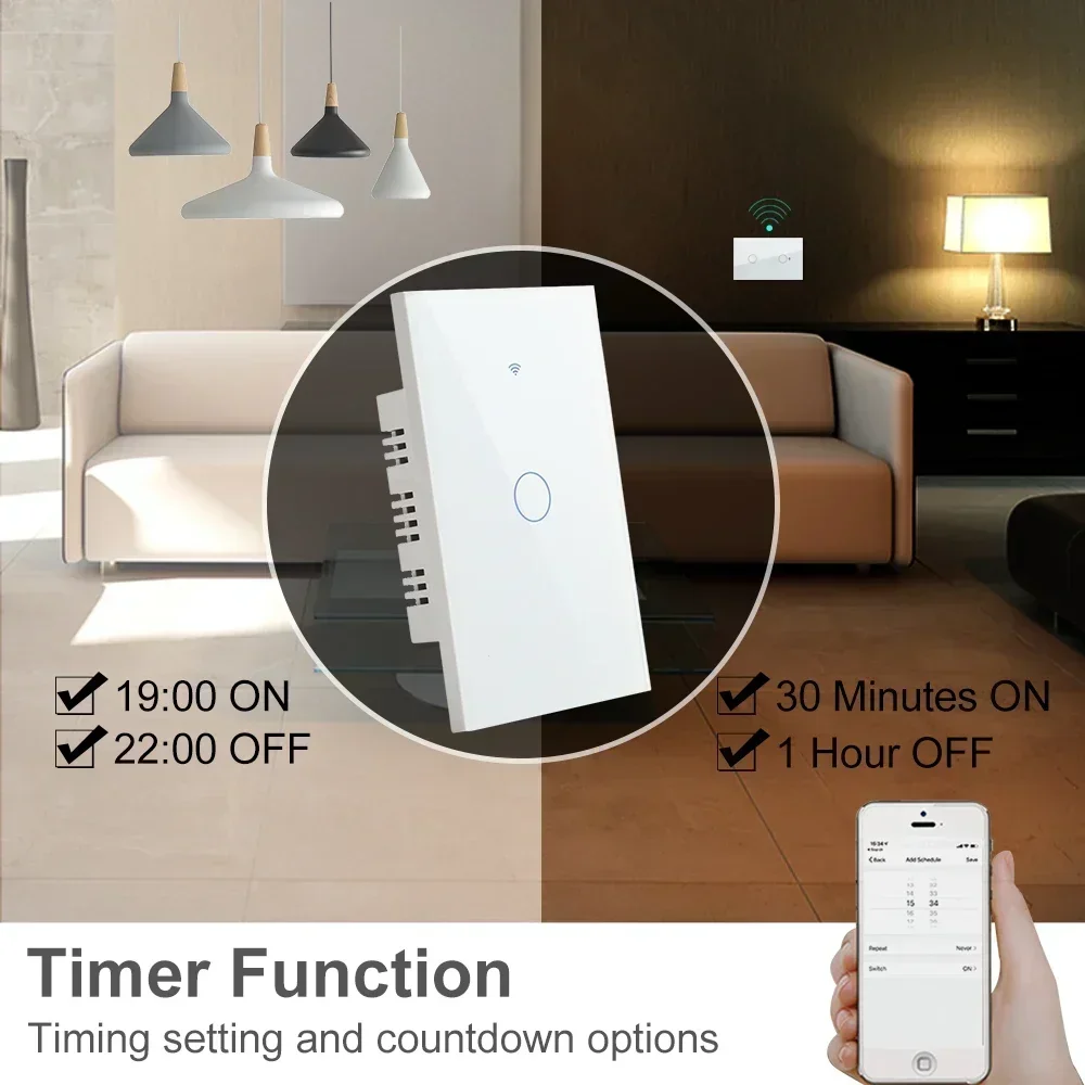 1 2 3 4 عصابة محايدة + لايف واي فاي تويا المنزل الذكي التحكم عن بعد اللمس مفتاح الإضاءة RF للأضواء أستراليا الولايات المتحدة BR IL اليكسا 220 فولت