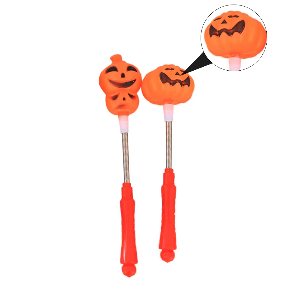 

2pcs Pumpkin Bar Ktv Gift Sticks Halloween Light Up W KTV Party Favors R Light Up Safe Toy