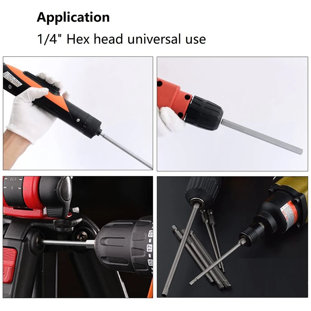 REST Bit Set Long, Magnetic Bit Set 20 Pcs 100mm, Torx Bit T8-T40, Hex Bit H2-H6, PH1 PH2, PZ2, Slotted Bit, 1/4inch Hexagon