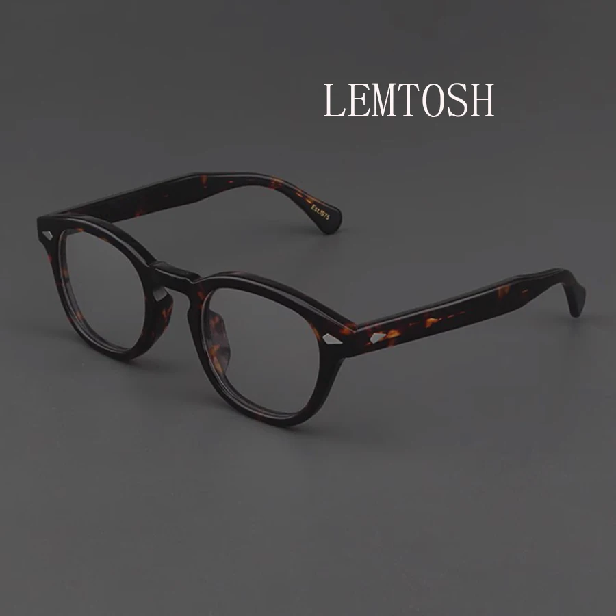 Men's Spectacle Frame Johnny Depp Lemtosh Style Glasses Transparent Lens Brand designer Computer Male Round Vintage Eyeglasses