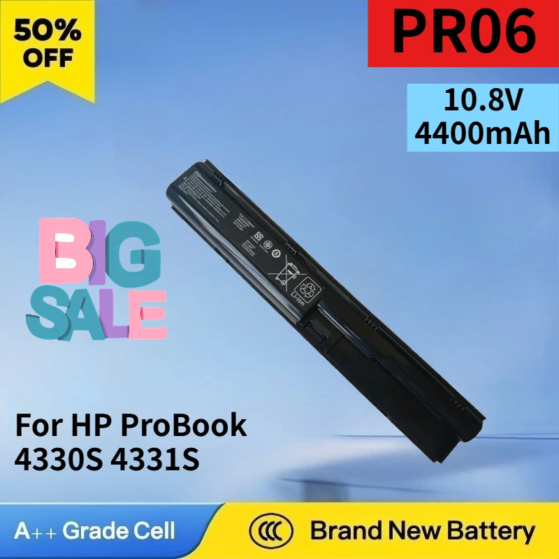 New PR06 10.8V 4400mAh Li-ion Battery for HP ProBook 4330S 4331S 4530S 4540S 4535S 4430S HSTNN-OB2T High Quality Laptop Battery