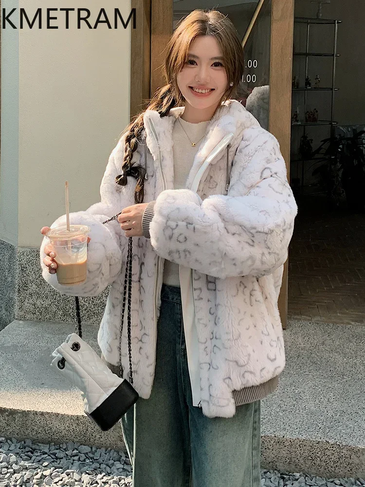 Real Rex Rabbit Fur Coat Women with Hood 2024 Trending Fashion Winter Clothes Woman Luxury Fur Jacket New in Outerwears шуба