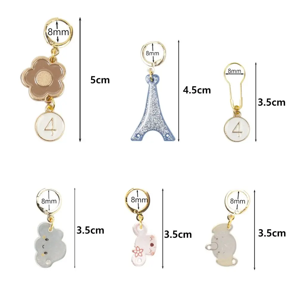 Sewing Supplies Metal Knitting Stitch Markers DIY Craft Marker Tools Pendants Knitting Crochet Stitch Marker Flower Locking Ring