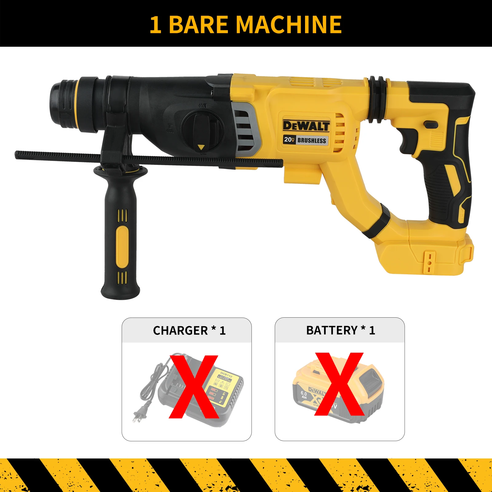 DEWALT Brushless Wireless Hammer SDS Handle in D Rotary Electric Hammer Concrete Wall Drill Hole Power Tools DCH263 image 3