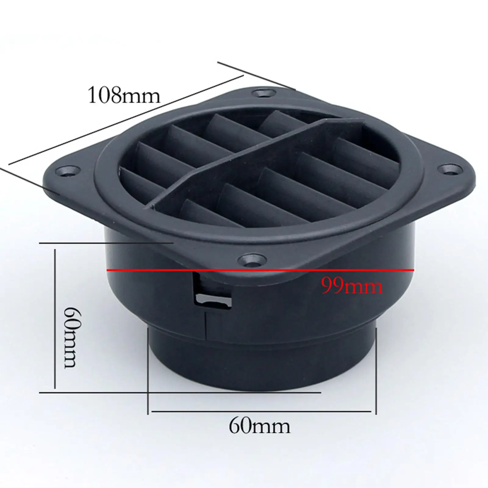 منفذ تنفيس هواء دافئ احترافي متين أسود دوار عالمي لملحقات إصلاح استبدال قطع غيار السيارات #6