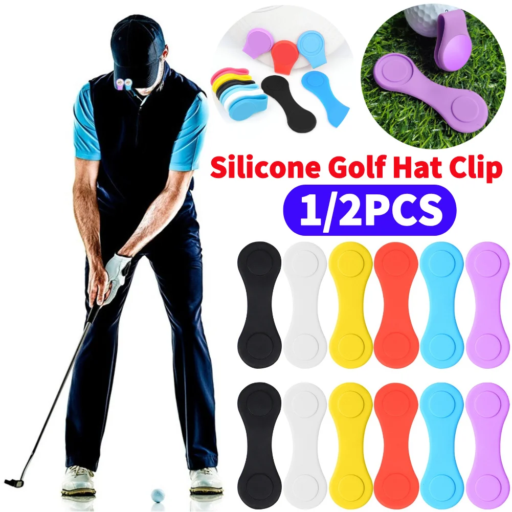 Silicone Golf Hat Clip Ball Marker Holder for Position Calibrating with Magnet