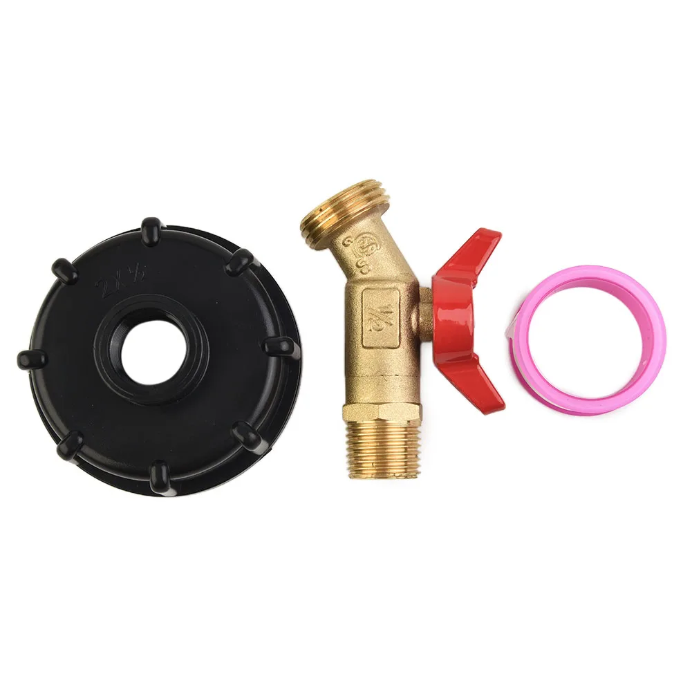 Leak Free IBC Tank Adapter with Brass Hose Faucet, Prevents Rust and Cracking, Suitable for Various Applications