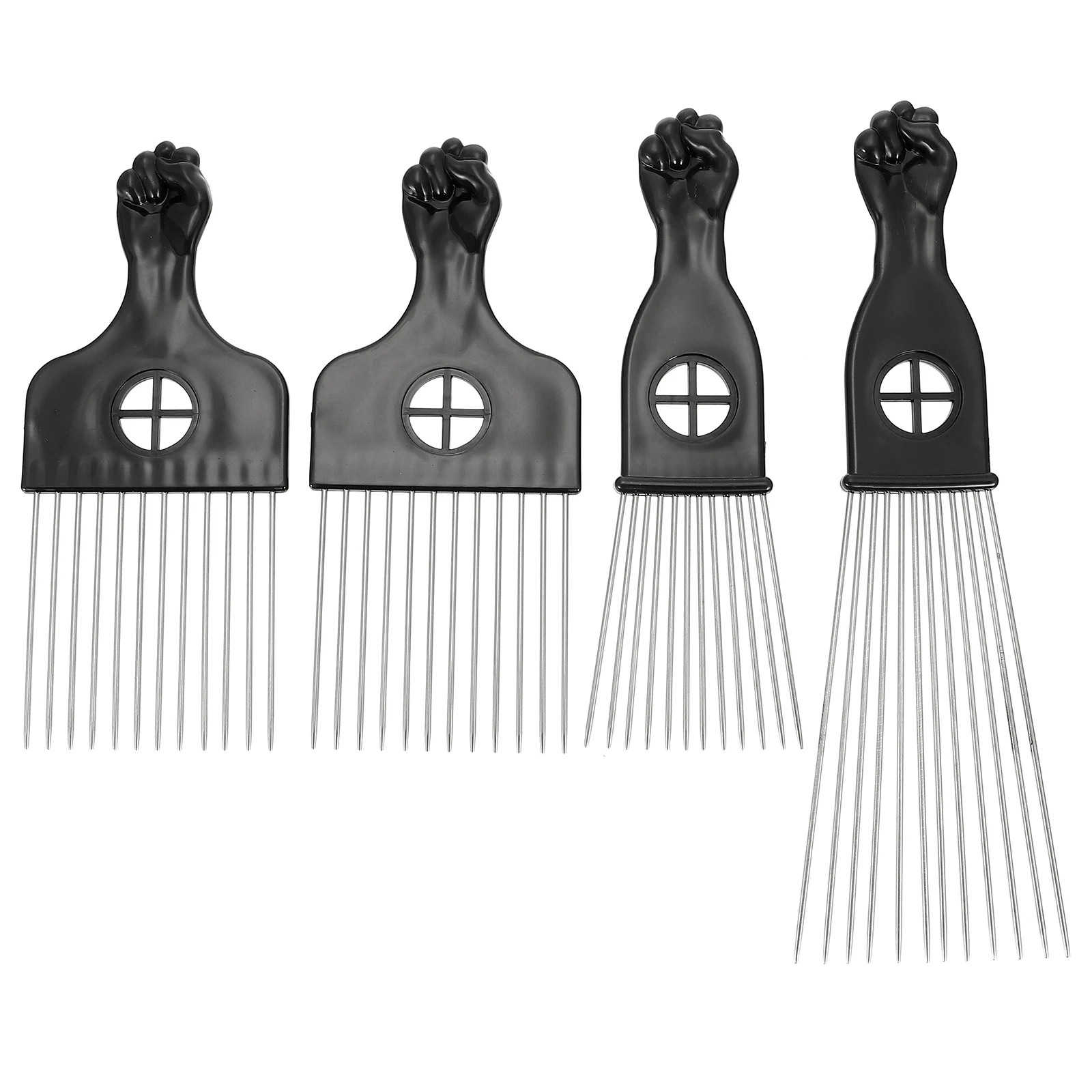 

4Pcs Premium ABS Steel Afro Comb Detangle Braid Styling Supplies for Men Women Home Salon Afro Comb for Men