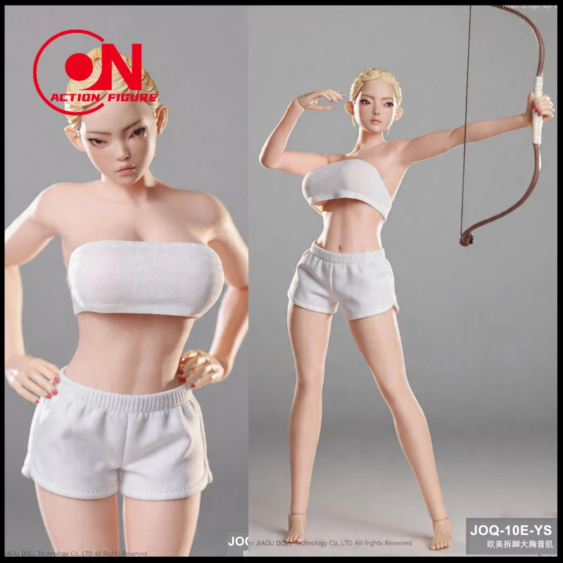 

JOQ-10E 1/6 Super Flexible European Female Large Bust Seamless Body 12'' Action Figure with Detachable/Non Detachable Foot Model