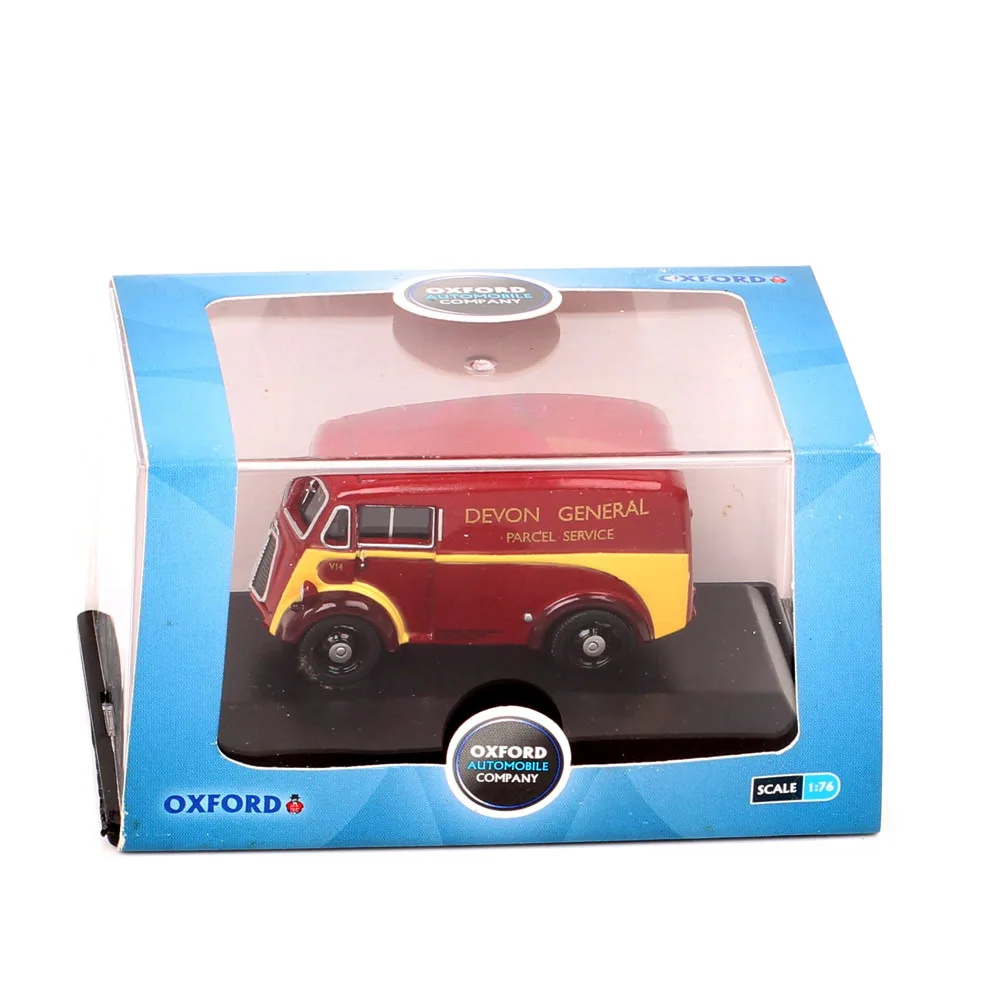 Oxford 1/76 OO Scale Tiny Morris J Van Devon Genera Truck l76MJ009 Diecast Car Model Toy Vehicles Collectibles Acrylic Box