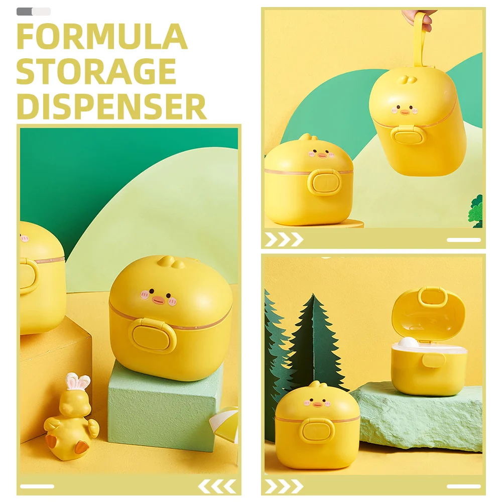 

Portable Formula Dispenser Moisture Proof Storage Container Cute Cartoon Design Secure Milk Powder Holder Travel Baby Formula