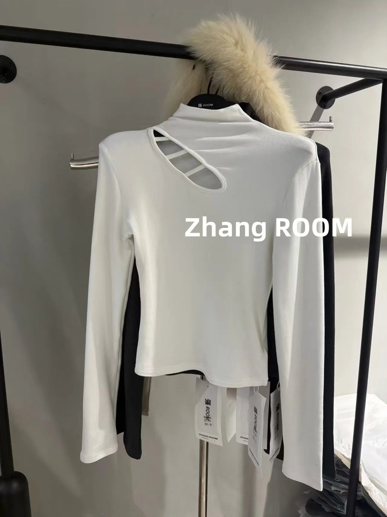 شتاء 2025 المرأة الكورية Sle طويل Sve تي شيرت الجوف خارج Fce اصطف مبطن oulder ort طول تنوعا قطنية عالية الجودة