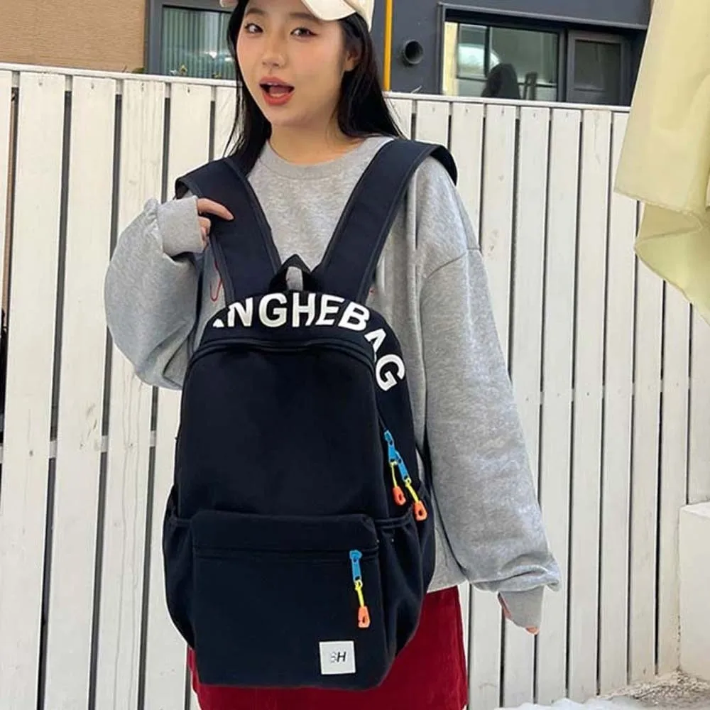 

Portable Daypack Oxford Cloth Backpack Casual Durable Students School Bag Dustproof Fixed Webbing Large Capacity Backpack Men