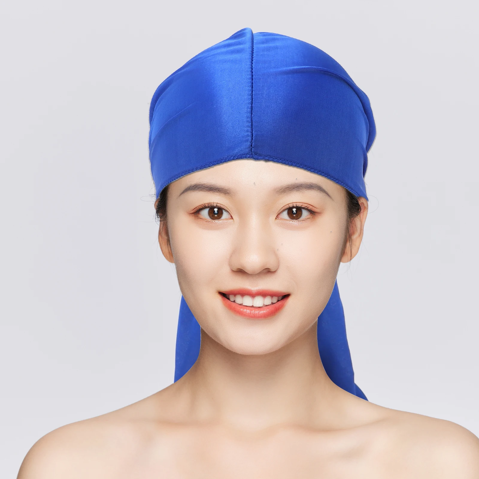 

3pcs Turban Hat Pirate Headscarf Long Tail Headwrap for Women Men Wave Cap Silk Bandana Scarf Chemo Hat Soft Breathable