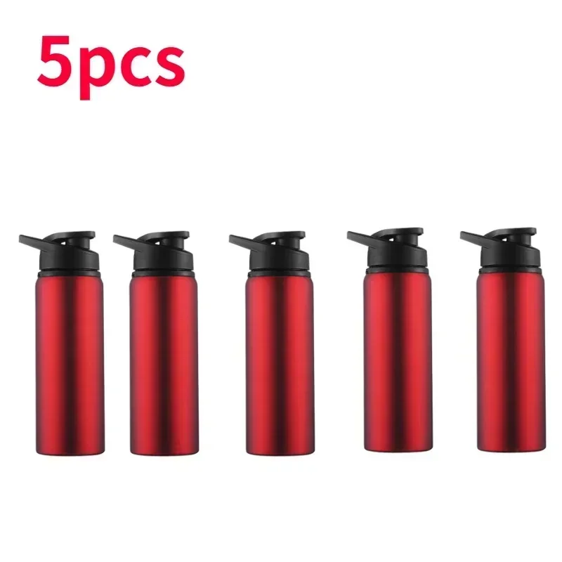 NONE 1-15PCS Tragbare Edelstahl Fahrrad Wasser Flasche Gerade Trinken Im Freien Sport Reise Wasserkocher Metall Wasser Flasche 7