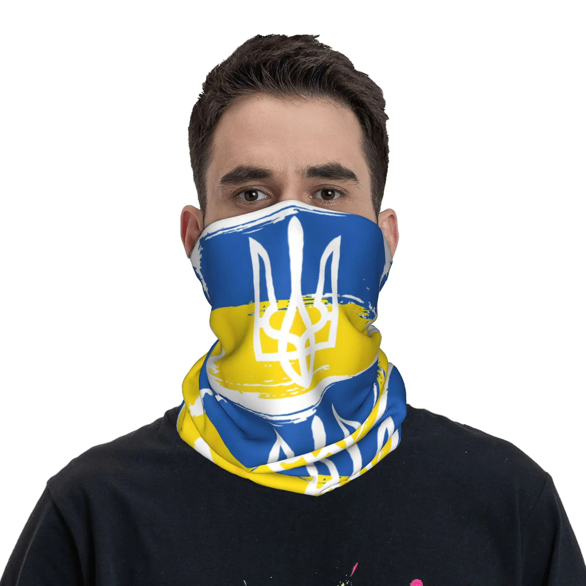 

Outdoor Sports Balaclava Ukraine Ukrainian Flag Bicycle Mask Neck Warmer Tactical Mask Hunting UV Protection Scarf Bandana