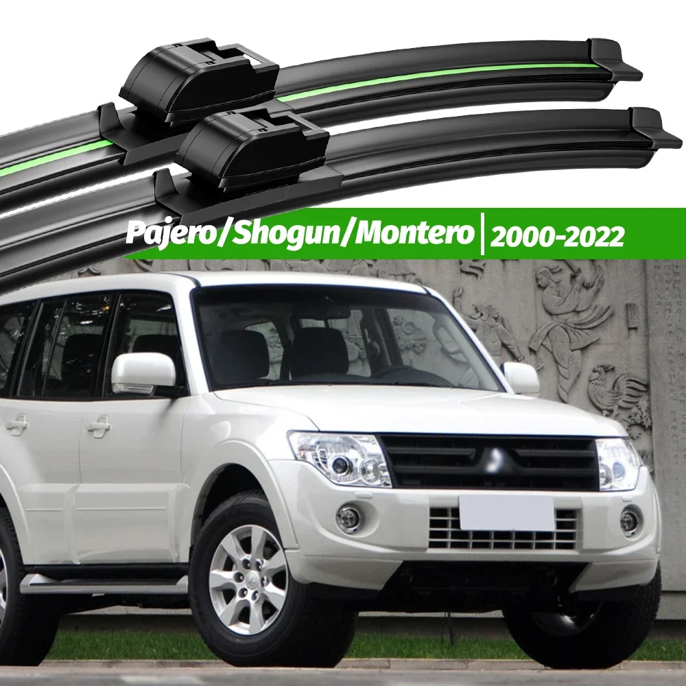 

For Mitsubishi Pajero Shogun Montero 2000-2022 2pcs Front Windshield Wiper Blades 2008 2015 2019 Windscreen Window Accessories