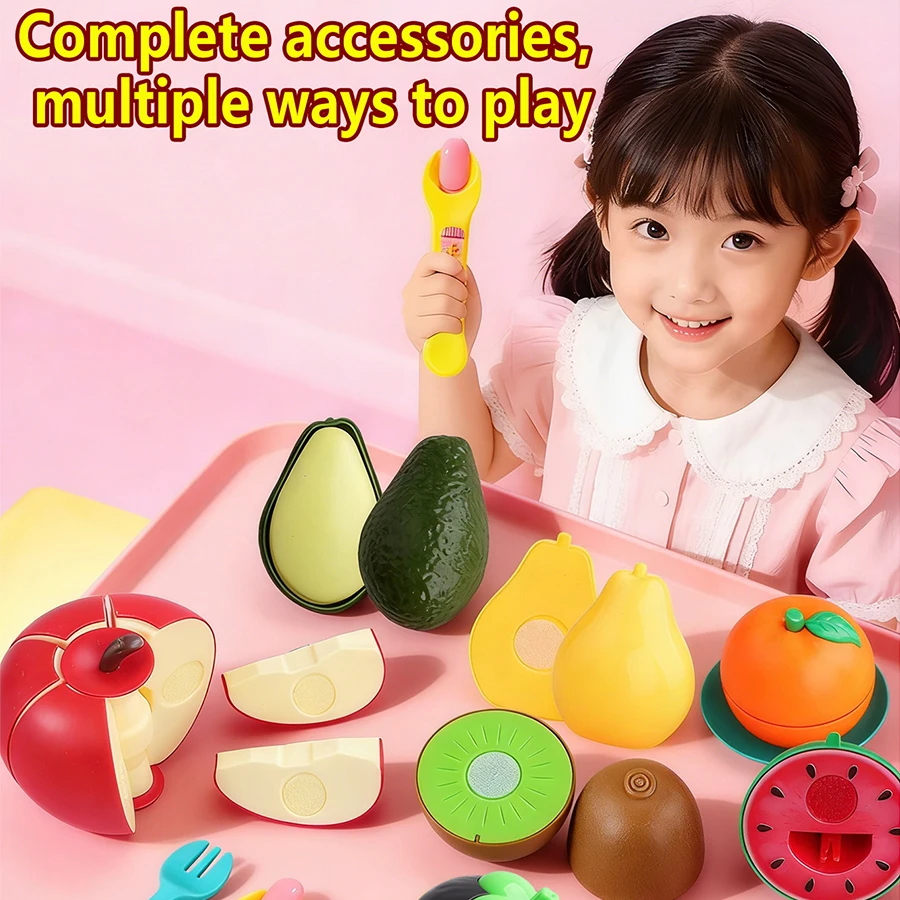 

DIY Feeding Toy Set，Fun, Realistic Fruit Simulation Kit Interactive Parent，Child Play & Pretend Play Gift for Kids