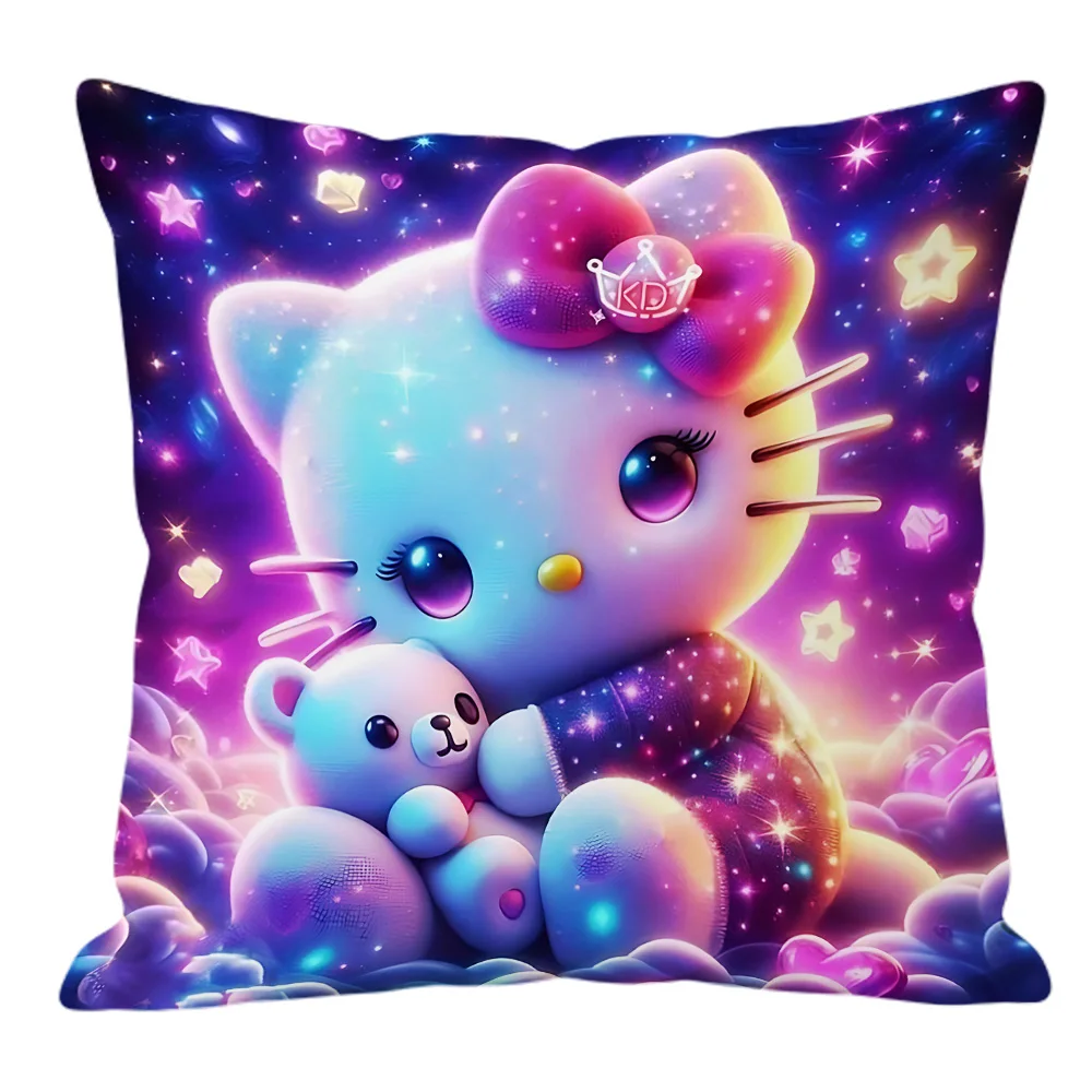 Hello kitty Double Sided Print Decorative Pillowcase Cushion Cover 30x30cm for Sofa Bedroom Kawaii Room Decor Home Decor Items