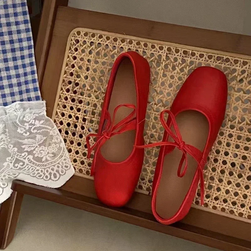 

women real leather Shoes For casual low heels shoes classic flats shoes spring 2026 office lady Footwear