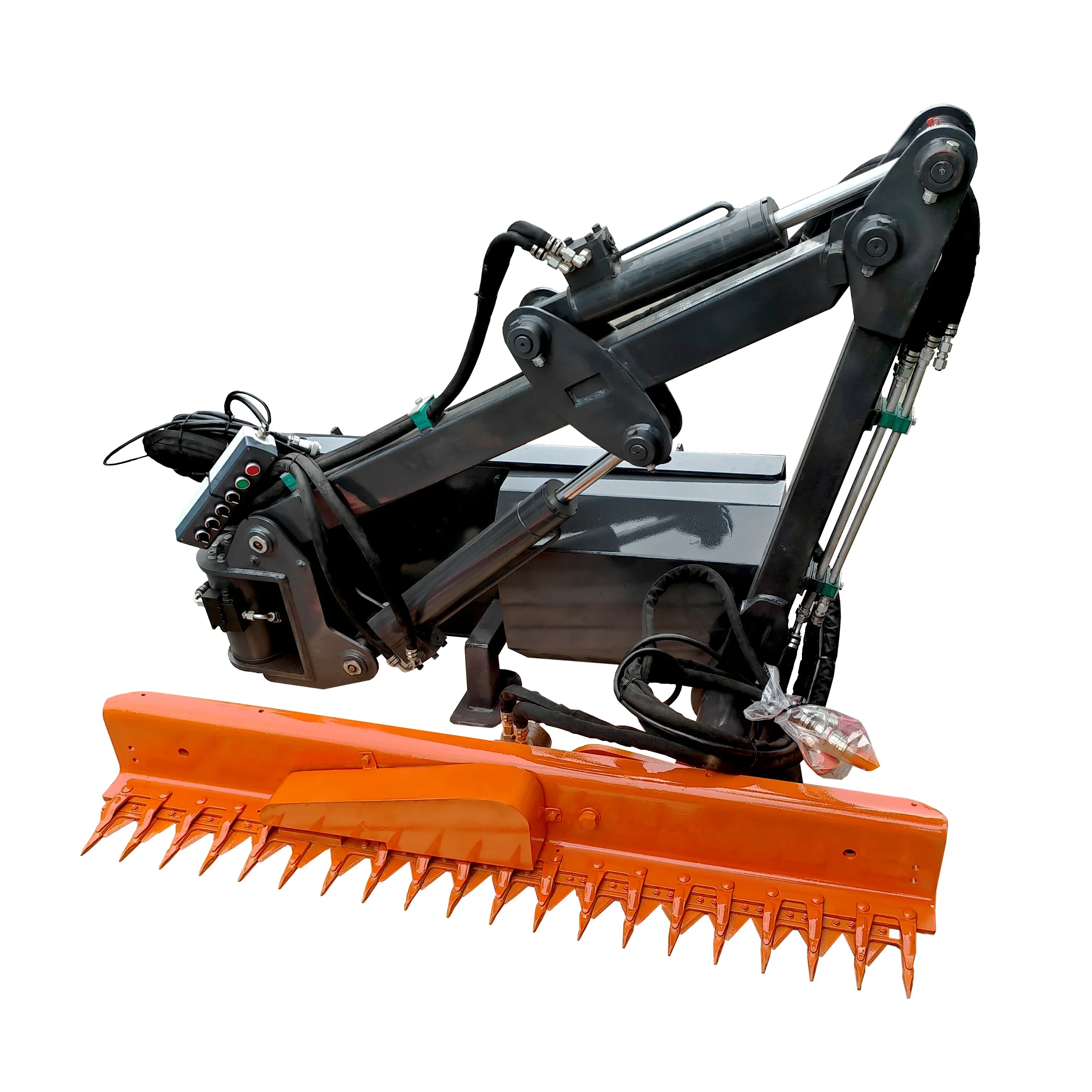 2025 0524 Cheap Electric Hedge Trimmer Rechargeable Brushless Hedgerow Machine for Skid Steer Loader Wheel Loader