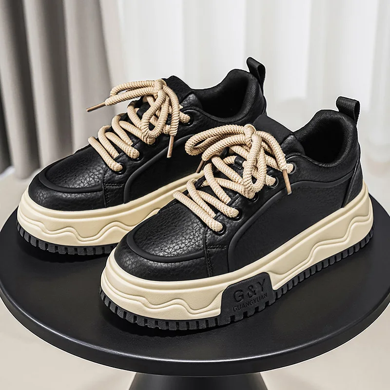 

Men's Casual Thick Bottom Travel Shoes Soft Sole Lightweight Summer Cool Stylish Synthetic Upper Mesh Lining Comfortable Slip-On