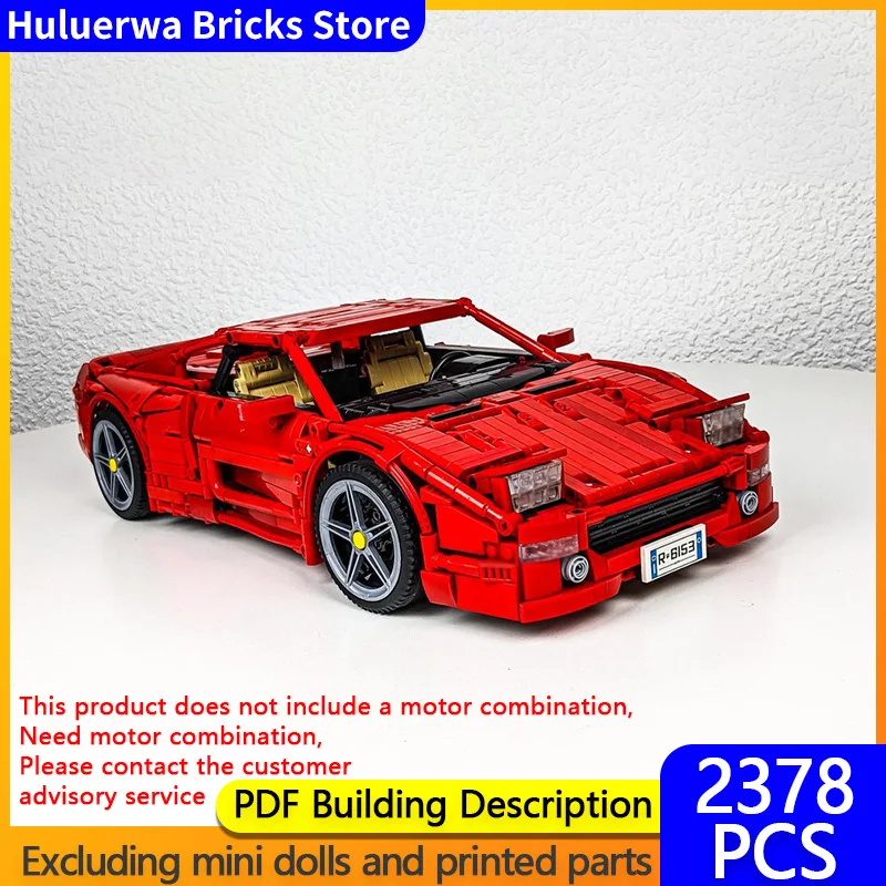 

Speed Racing Car Model MOC Building Bricks F355 Berlinetta Hypercar Modular Technology Gifts Holiday Assemble Children Toys Suit