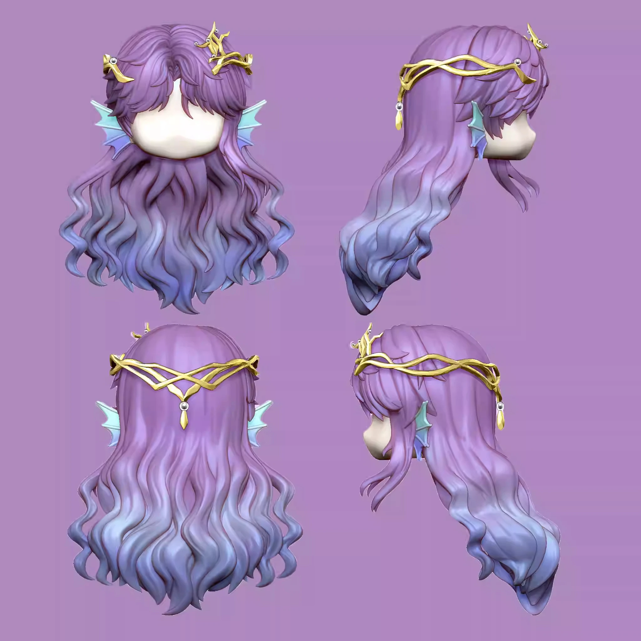 Love and Deepspace Rafayel  Handmade OB11 OB22 GSC Hair Detachable Hair Shell Wig Faceplates BJD Doll Accessories Game Anime Toy