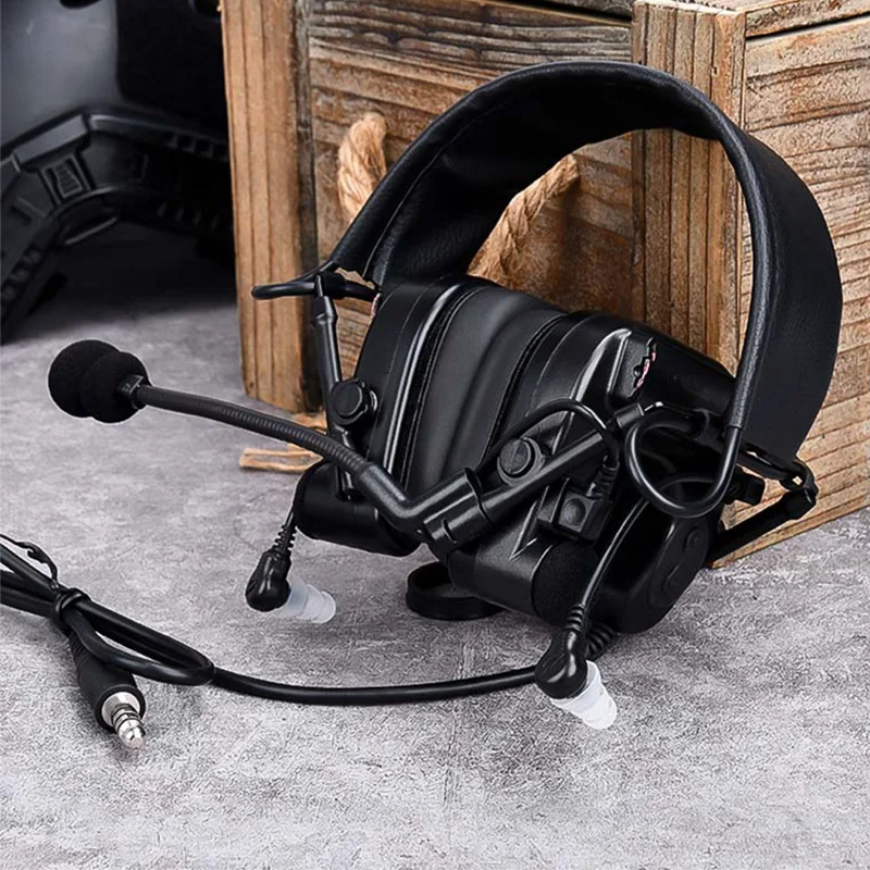 سماعة رأس تكتيكية WADSN Com IV C4U لحماية السمع كين سماعات الرأس العسكرية وإلغاء الضوضاء