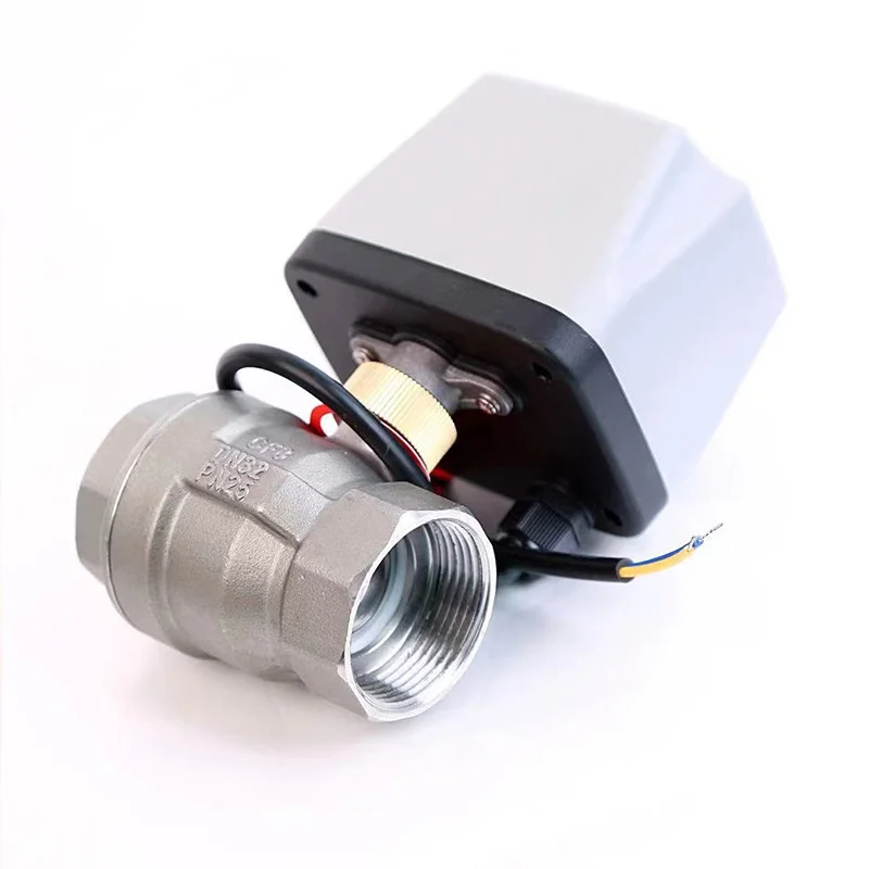 

1-1/4" Stainless Steel IP65 Waterproof Motorized Ball Valve 220V 12V 24V 3-Wire 2 Control Brass Electric Ball Valve