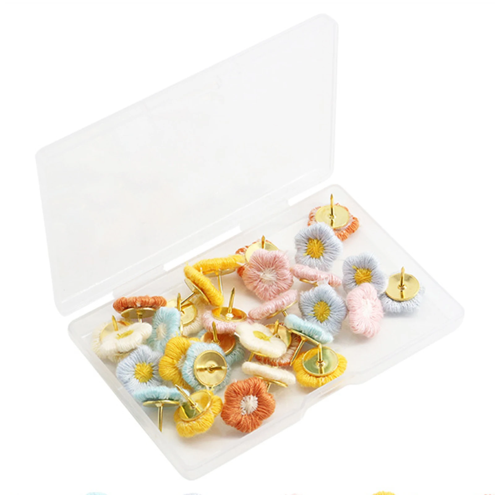 30ชิ้นคอร์คบอร์ดธ์แจ็คติดผนังสำหรับกระดานข่าวตกแต่งด้วยกล่องดอกไม้กดแผนที่สีสันสดใสจอแสดงภาพงานฝีมือ DIY